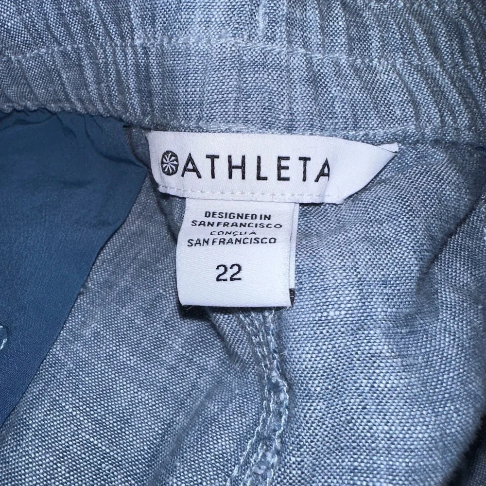 Athleta Retreat Wide Leg Pant Chambray Blue Size 22 NWT - Picture 2 of 6
